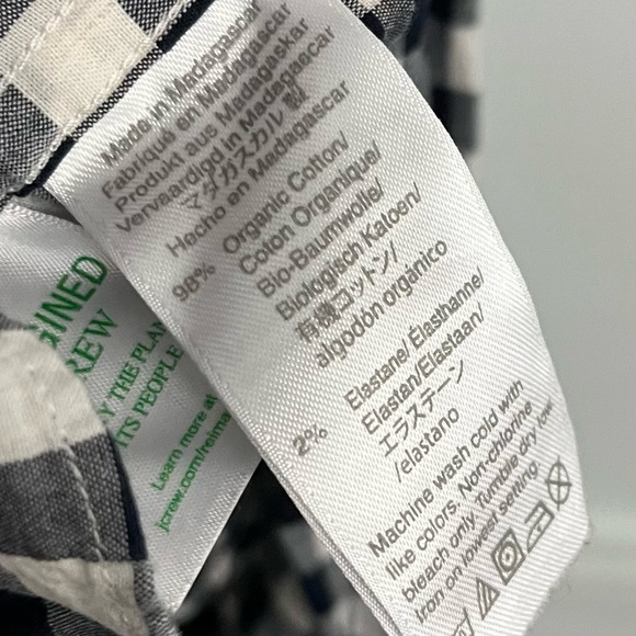 J. Crew • Dark Navy White Plaid Button Down Classic Shirt - Picture 3 of 5